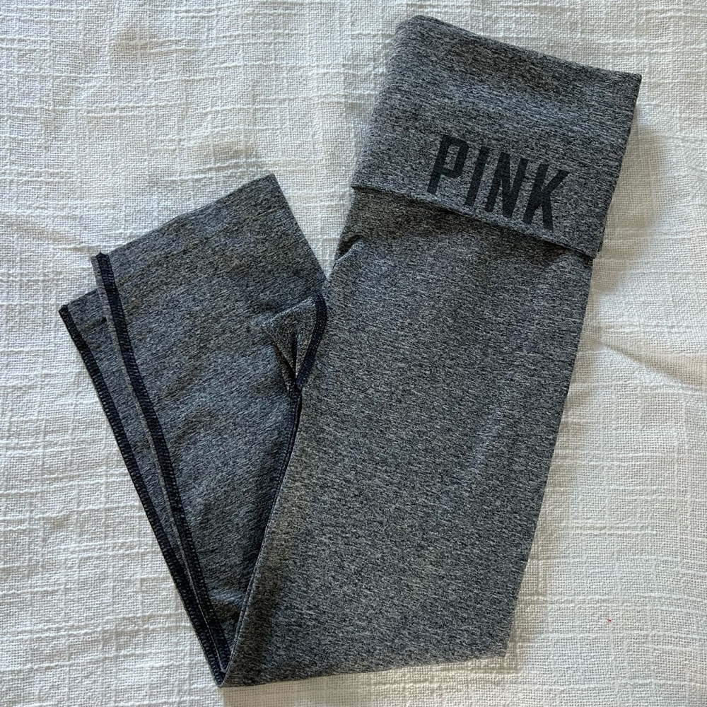 ❣️2/$25❣️ PINK victoria’s secret fold workout leggings | 24inch waistband